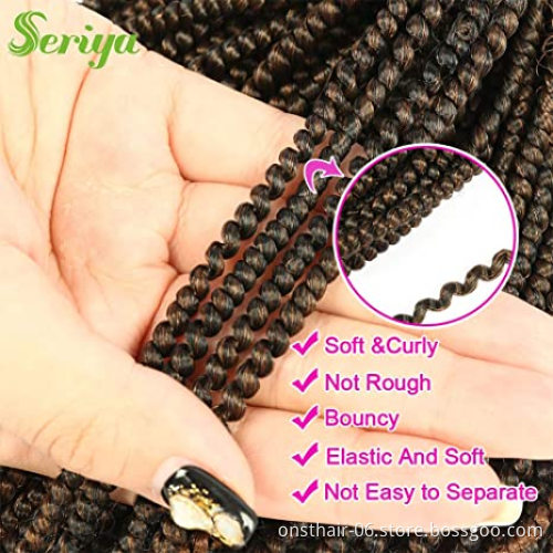 Nubian Spring Twist Braiding Hair Nubian Curly Crochet Hair for Black Women Fluffy Spring Twist Hair 8 inch Natural Nubian Twist